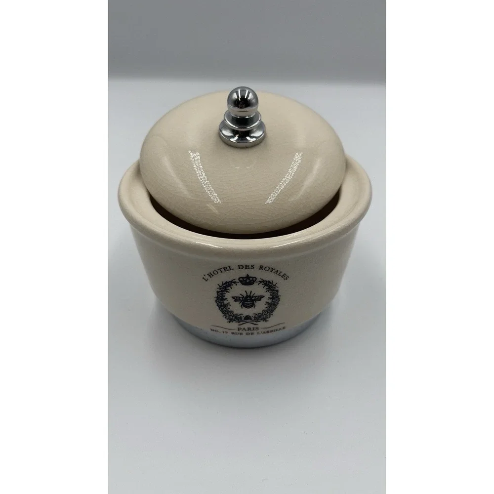 L'Hotel Des Royales Paris No 17 Rue De L'Abeille Trinket Bowl With Lid Vintage